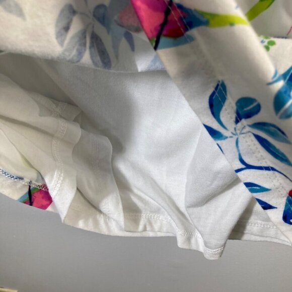 Womens Motherhood Maternity Stretch Dress Ruched Sides Floral Bird M - Picture 7 of 9